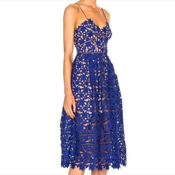 Self Portrait Azalea Midi Dress Sz US0 UK4 - Picture 2 of 5